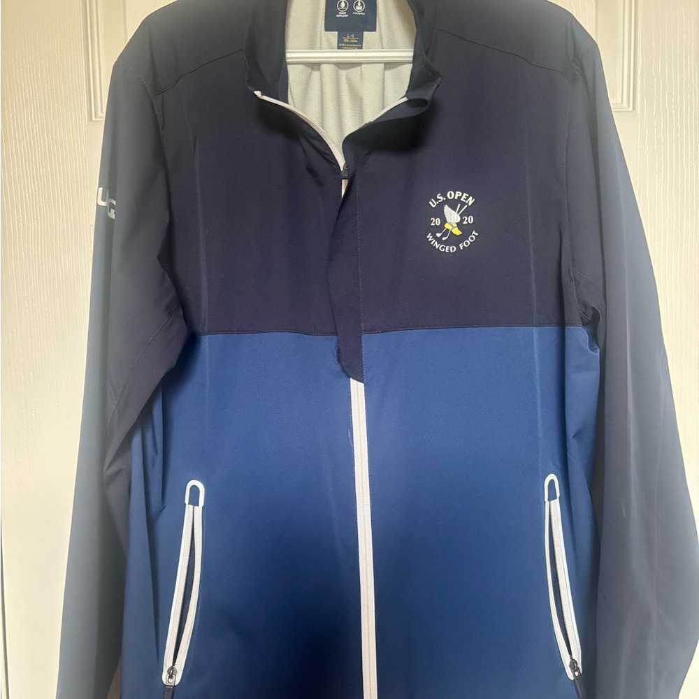 Men's Navy Blue US Open  Waterproof Jacket Size Large